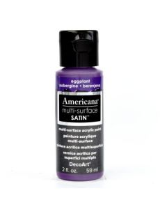 DecoArt Americana Multi Surface Satin Acrylic Paint - 59 ML (2 Oz) - Eggplant (532)