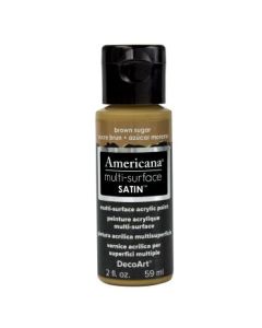 DecoArt Americana Multi Surface Satin Acrylic Paint - 59 ML (2 Oz) - Brown Sugar (534)