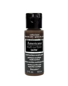 DecoArt Americana Multi Surface Satin Acrylic Paint - 59 ML (2 Oz) - Coffee Bean (536)