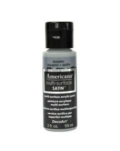 DecoArt Americana Multi Surface Satin Acrylic Paint - 59 ML (2 Oz) - Dolphin (537)