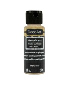 DecoArt Americana Acrylic Paint - Multi Surface Metallics - 59 ML (2 Oz) - Champagne (554)