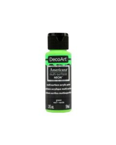 DecoArt Americana Acrylic Paint - Multi Surface Neons - 59 ML (2 Oz) - Green (558)