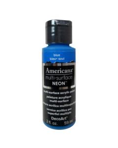 DecoArt Americana Acrylic Paint - Multi Surface Neons - 59 ML (2 Oz) - Blue (559)