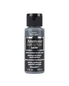 DecoArt Americana Multi Surface Satin Acrylic Paint - 59 ML (2 Oz) - Pewter (569)