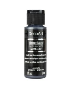 DecoArt Americana Acrylic Paint - Multi Surface Metallics - 59 ML (2 Oz) - Gunmetal (570)