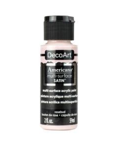 DecoArt Americana Multi Surface Satin Acrylic Paint - 59 ML (2 Oz) - Rosebud (571)