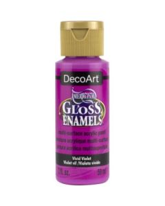 DecoArt Americana Gloss Enamels - Multi-Surface Acrylic Paint - 59 ML (2 Oz) Bottle - Vivid Violet (232)