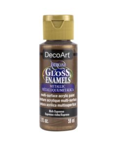 DecoArt Americana Gloss Enamels - Multi-Surface Acrylic Paint - 59 ML (2 Oz) Bottle - Rich Espresso (245)