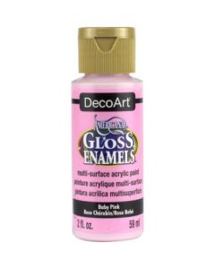 DecoArt Americana Gloss Enamels - Multi-Surface Acrylic Paint - 59 ML (2 Oz) Bottle - Baby Pink (31)