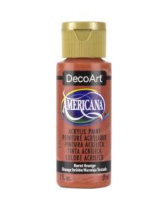 DecoArt Americana Matte Acrylic Paint - 59 ML (2 Oz) Bottle - Burnt Orange (O16)