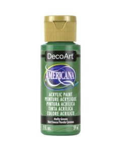 DecoArt Americana Matte Acrylic Paint - 59 ML (2 Oz) Bottle - Holly Green (O48)