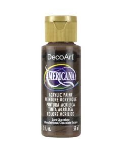 DecoArt Americana Matte Acrylic Paint - 59 ML (2 Oz) Bottle - Dark Chocolate (O65)