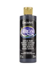 DecoArt Americana Matte Acrylic Paint - 236 ML (8 Oz) Bottle - Lamp (Ebony) Black (O67)