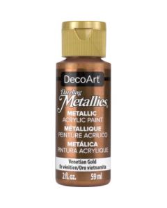 DecoArt Dazzling Metallics - Acrylic Craft Paint - 59 ML (2 Oz) Bottle - Venetian Gold (072)