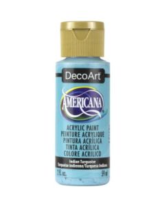 DecoArt Americana Matte Acrylic Paint - 59 ML (2 Oz) Bottle - Indian Turquoise (O87)