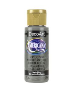 DecoArt Americana Matte Acrylic Paint - 59 ML (2 Oz) Bottle - Neutral Grey (Toning) (O95)