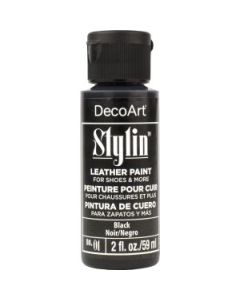 DecoArt Stylin Leather Paint - 59 ML (2 Oz) Bottle - Black (01)