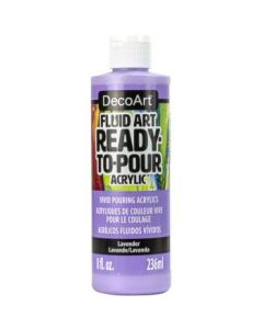 DecoArt FluidArt - Ready-to-Pour Acrylic Paint - 236 ML (8 Oz) Bottle - Lavender (16)