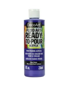 DecoArt FluidArt - Ready-to-Pour Acrylic Paint - 236 ML (8 Oz) Bottle - Blue Violet (17)