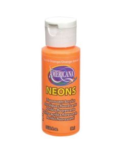 DecoArt Americana Neons Acrylic Paint - 59 ML (2 Oz) Bottle - Torrid Orange (S2)