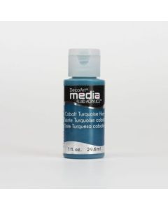 DecoArt Media Fluid Acrylics - 29.57 ML (1 Oz) Bottle - Cobalt Turquoise Hue (09)