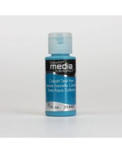 DecoArt Media Fluid Acrylics - 29.57 ML (1 Oz) Bottle - Cobalt Teal Hue (10)