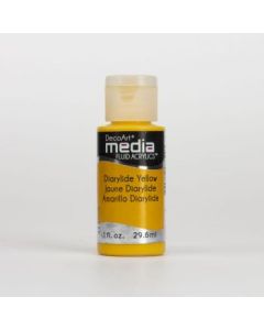 DecoArt Media Fluid Acrylics - 29.57 ML (1 Oz) Bottle - Diarylide Yellow (11)