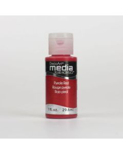 DecoArt Media Fluid Acrylics - 29.57 ML (1 Oz) Bottle - Pyrrole Red (18)