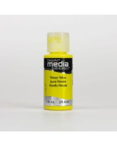 DecoArt Media Fluid Acrylics - 29.57 ML (1 Oz) Bottle - Primary Yellow (28)