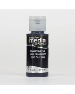 DecoArt Media Fluid Acrylics - 29.57 ML (1 Oz) Bottle - Prussian Blue Hue (30)