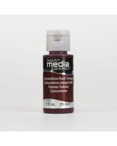 DecoArt Media Fluid Acrylics - 29.57 ML (1 Oz) Bottle - Quinacridone Burnt Orange (31)