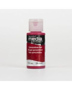 DecoArt Media Fluid Acrylics - 29.57 ML (1 Oz) Bottle - Quinacridone Red (33)