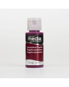 DecoArt Media Fluid Acrylics - 29.57 ML (1 Oz) Bottle - Quinacrdone Magenta (35)