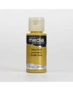 DecoArt Media Fluid Acrylics - 29.57 ML (1 Oz) Bottle - Yellow Oxide (47)