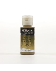 DecoArt Media Fluid Acrylics - 29.57 ML (1 Oz) Bottle - Metallic Gold (49)