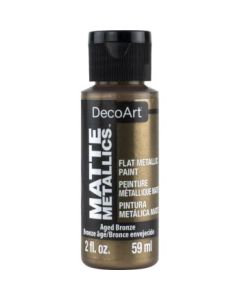 DecoArt Americana Décor - Matte Metallics Acrylic Paint - 59 ML (2 Oz) Bottle - Aged Bronze (09)