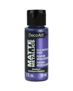 DecoArt Americana Décor - Matte Metallics Acrylic Paint - 59 ML (2 Oz) Bottle - Amethyst (13)