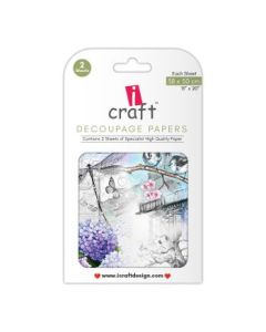 iCraft Decoupage Paper - Purple Delight 15 x 20" - Design - 3003