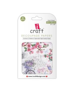 iCraft Decoupage Paper - Floral Dreams 15 x 20" - Design - 3010