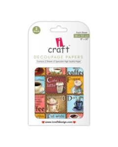 iCraft Decoupage Paper - Coffee Date 15 x 20" - Design - 3016