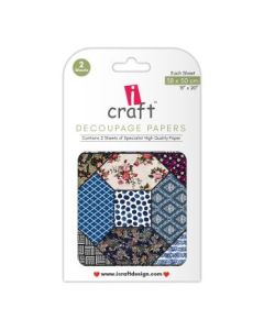 iCraft Decoupage Paper - Perfect Patches 15 x 20" - Design - 3017