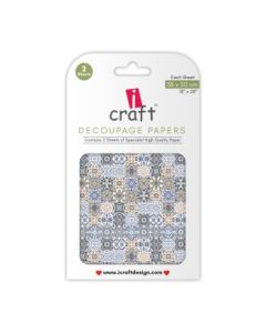 iCraft Decoupage Paper - Moroccon Tiles 15 x 20" - Design - 3025