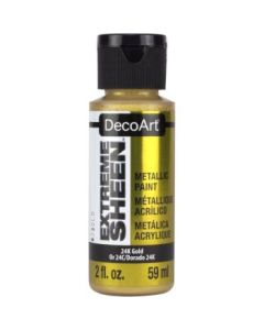 DecoArt Extreme Sheen Metallic Acrylic Paint - 59 ML (2 Oz) Bottle - 24K Gold (04)