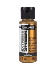 DecoArt Extreme Sheen Metallic Acrylic Paint - 59 ML (2 Oz) Bottle - Bronze (06)