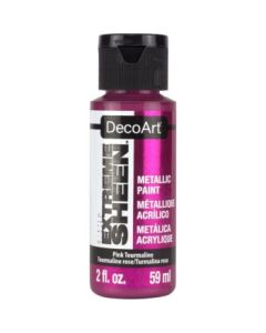 DecoArt Extreme Sheen Metallic Acrylic Paint - 59 ML (2 Oz) Bottle - Pink Tourmaline (15)