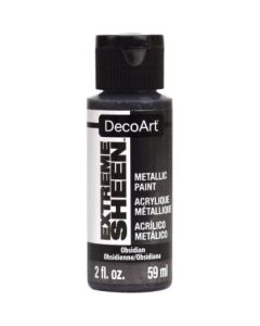 DecoArt Extreme Sheen Metallic Acrylic Paint - 59 ML (2 Oz) Bottle - Obsidian (19)