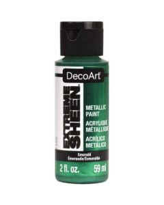 DecoArt Extreme Sheen Metallic Acrylic Paint - 59 ML (2 Oz) Bottle - Emerald (22)