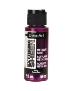 DecoArt Extreme Sheen Metallic Acrylic Paint - 59 ML (2 Oz) Bottle - Berry (24)