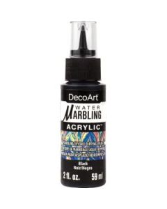 DecoArt Water Marbling Paint - 59 ML (2 Oz) Dropper Bottle - Black (01)