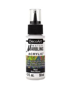 DecoArt Water Marbling Paint - 59 ML (2 Oz) Dropper Bottle - White (02)